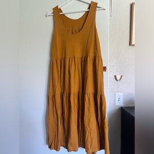 EVERLANE tiered maxi dress with scoop neck line